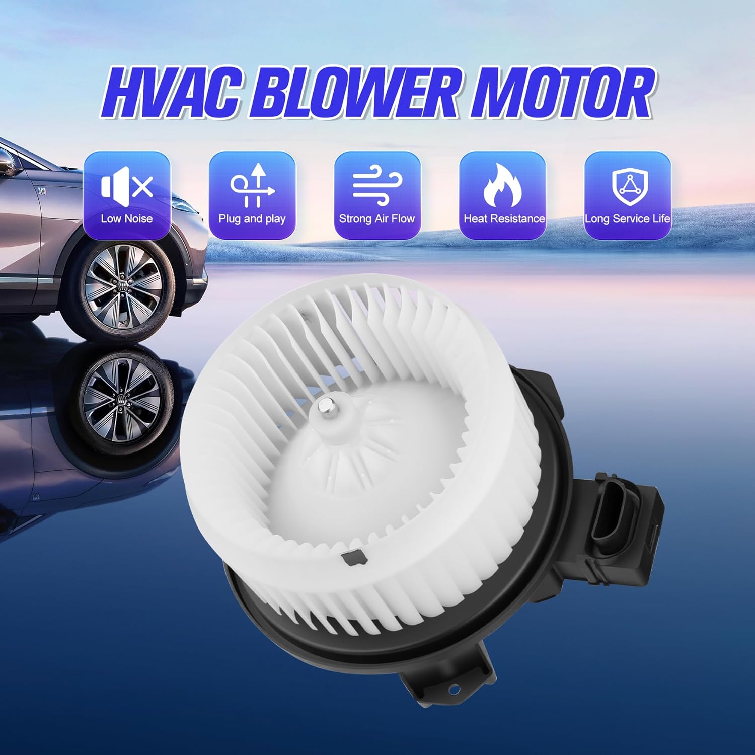 (2 PINS) 700230 HVAC Blower Motor with Fan Cage for Toyota Corolla 2009-2013 with Manual, RAV4 2006-2015, Matrix 09-14, for Scion Xb 08-15, tC 11-16, for Pontiac Vibe, 700230 87103-02200A 87103-42090A