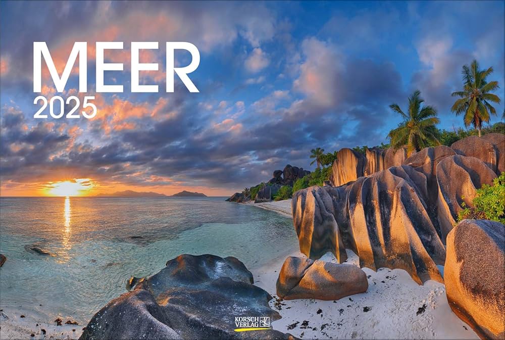 Calendario Da Parete 2025 By The Sea - 30x30 Cm, Con Stile Marino, Da Alpha Edition