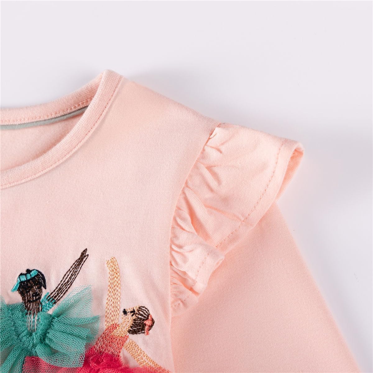 Toddler Girls' Long Sleeve Tutu Party Dress with Tulle Skirt for 2-7 Years Xmas Gift - Image 5