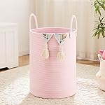 Artfeel Laundry Basket,Woven Cotton Rope Laundry Hamper,100L for Decorative Storage of Dirty Clothes,Toys and Blankets in Bathroom,Baby Room and Living Room