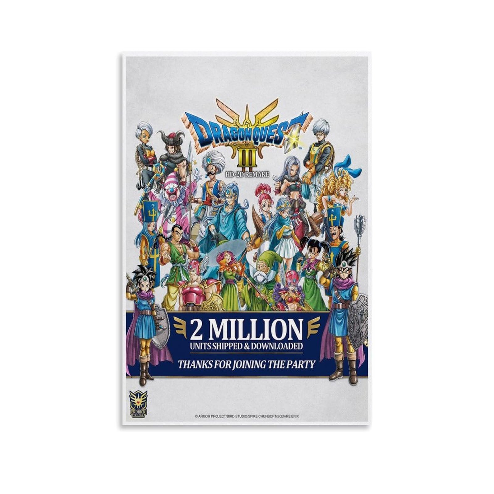 Amazon.co.jp: ドラゴンクエスト3リメイクゲームポスター ポスター装飾