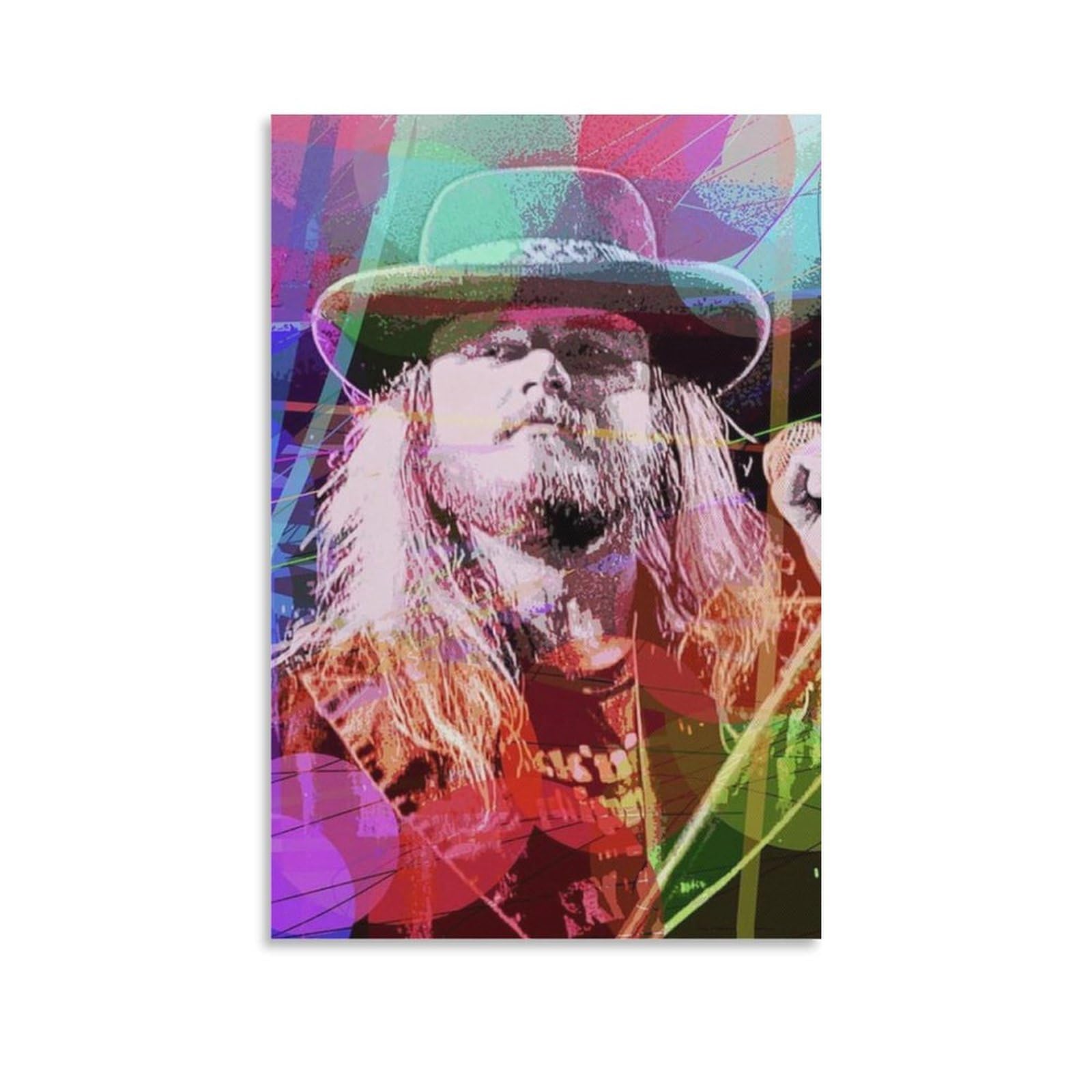 FCOIN Ronnie Van Zant Canvas Poster Posters Wall Art Painting Canvas Prints Decor Poster Artworks 24x36inch(60x90cm)