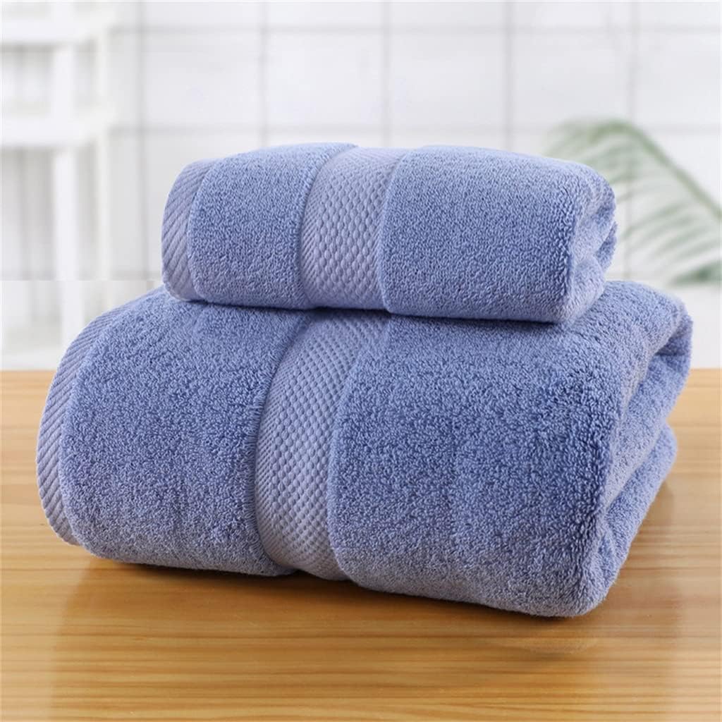 2-Piece Cotton Bath Towel for Men and Women with Extra Absorbent and Quick-Drying Soft Bath Towel(D)