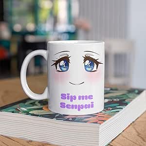 Amazon.com: Sip Me Senpai Anime Mug Funny Kawai Hentai Anime Coffee Mug