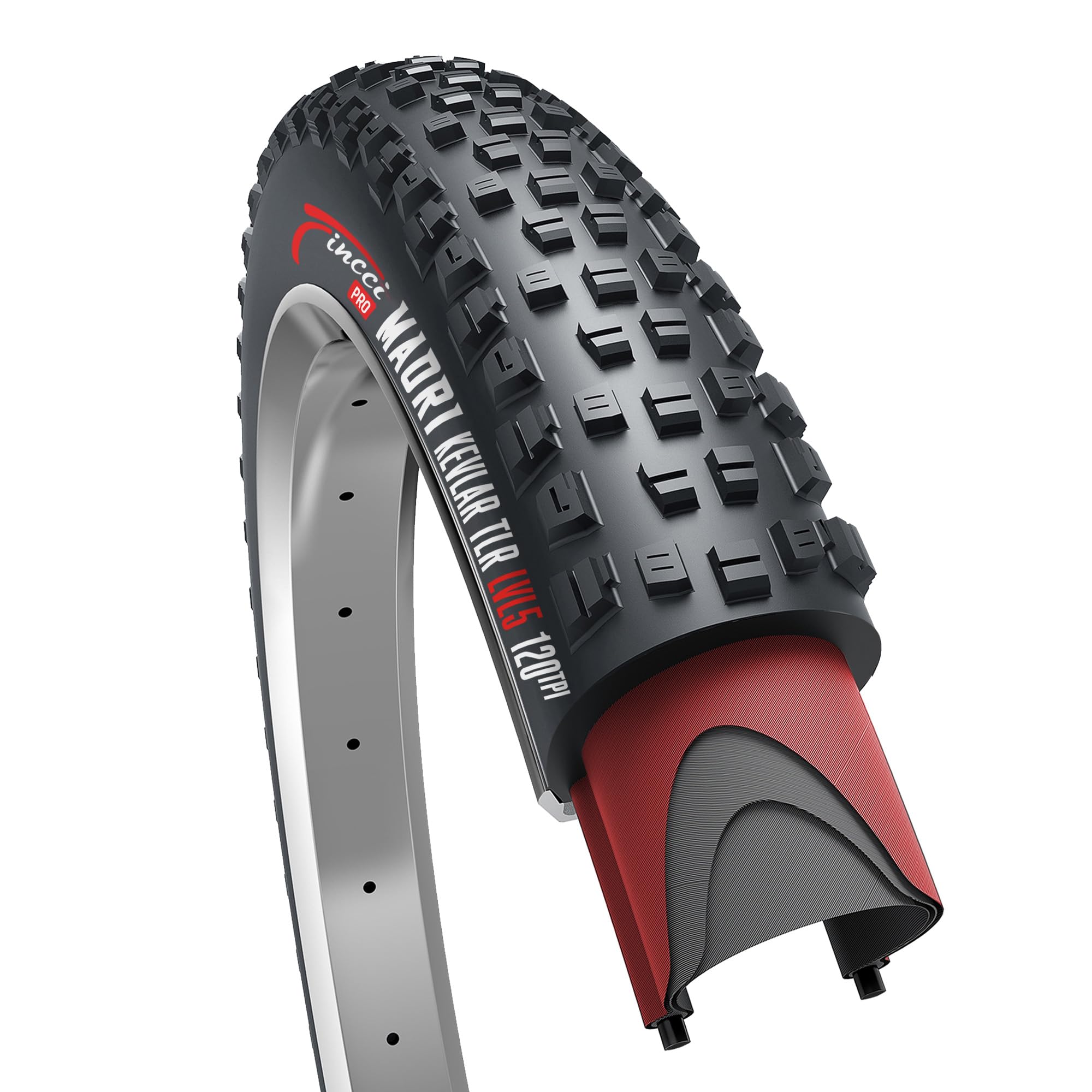 Fincci Pneu 27.5x2.35 60-584 Tubeless Pliable avec Protection 120 TPI | Pneu Tubeless 27.5x2.35 avec Protection Anti-Crevaison en Aramide de 1 mm et Pression 30-50 PSI