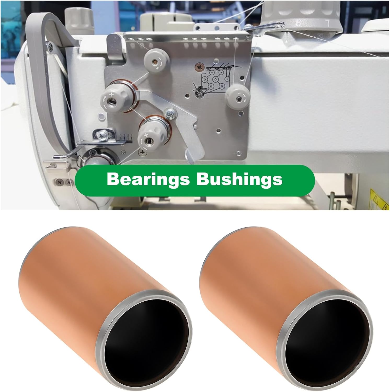 eMagTech 20Pcs Single Wrapped Bearings Bushings 10x12x20 mm for Textile Machinery Printing Machinery