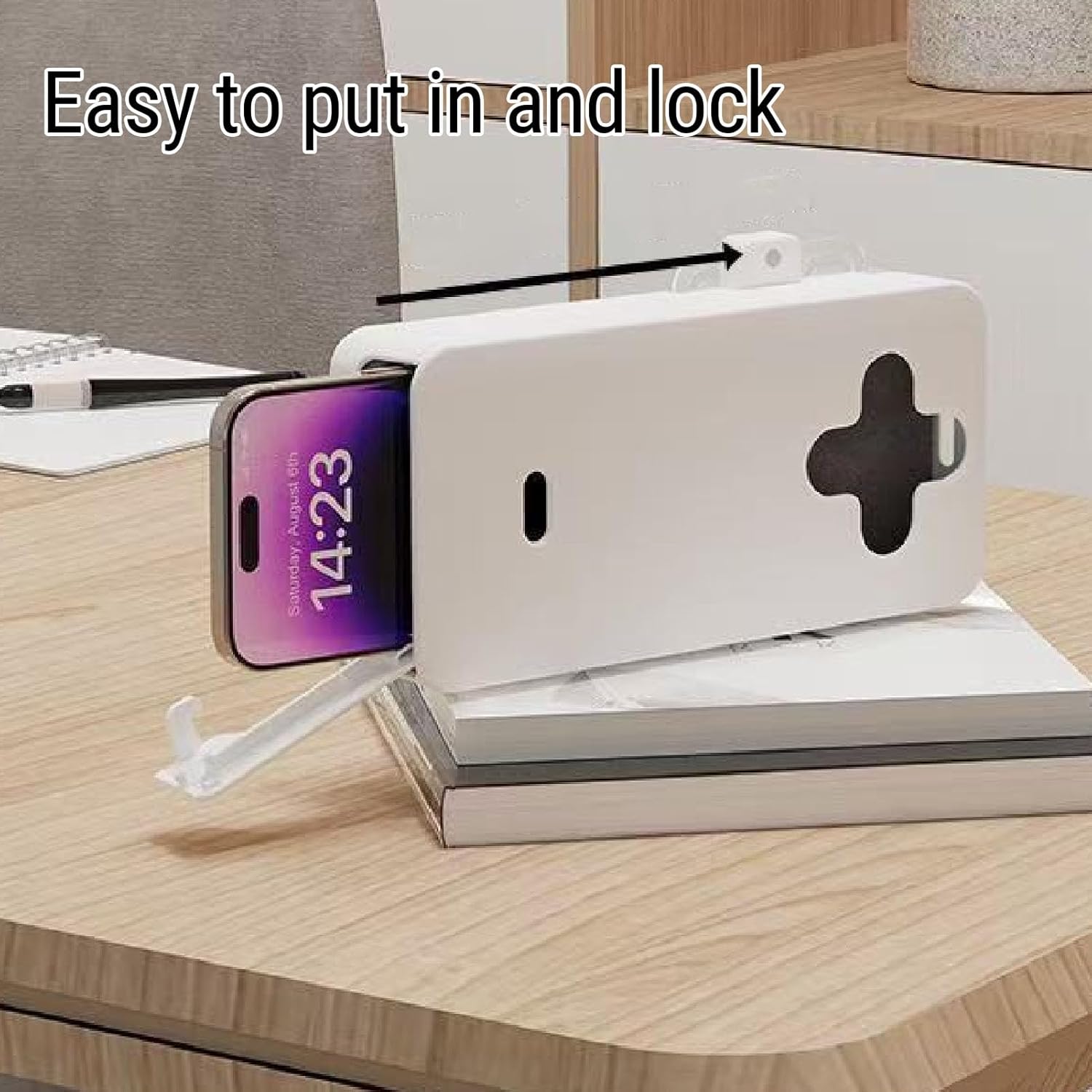 Bewinner Timed Phone Lock Box with LED Display, 99H Timer 60 Days Standby Fits Up to 6.9 Inch Smartphones, Dual Modes Portable Lock Container for Study Work Focus Control