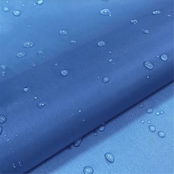 190T Waterproof Polyester Fabric by The Yard - Taffeta Coated Material for DIY Kites, Umbrellas, Tents, Rainwear Blue