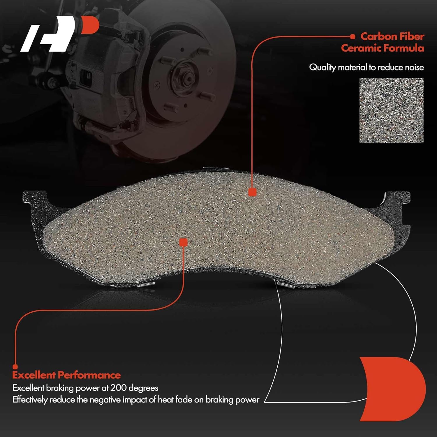 A-Premium 11.02 inch (280mm) Front Vented Disc Brake Rotors + Ceramic Pads Kit Compatible with Select Jeep Models - TJ/Wrangler 1999 2000 2001 2002 2003 2004 2005 2006, 6-PC Set