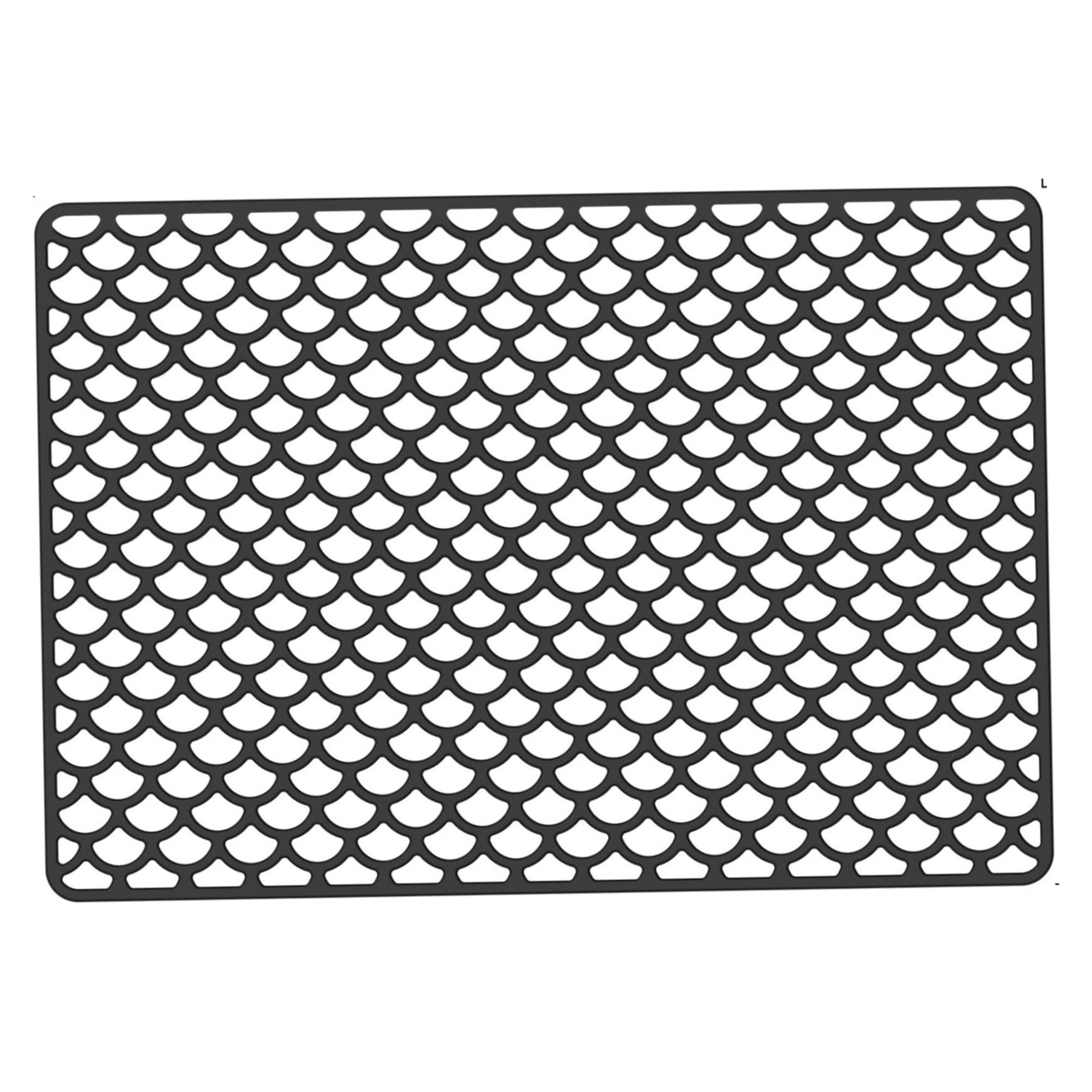 Tsawntd Sink Mats, Silicone Sink Mat, Quiet & Heat-Resistant Protector, Non-Slip Dish Drying Mat with Drain Holes, 18x 12.5in, Black