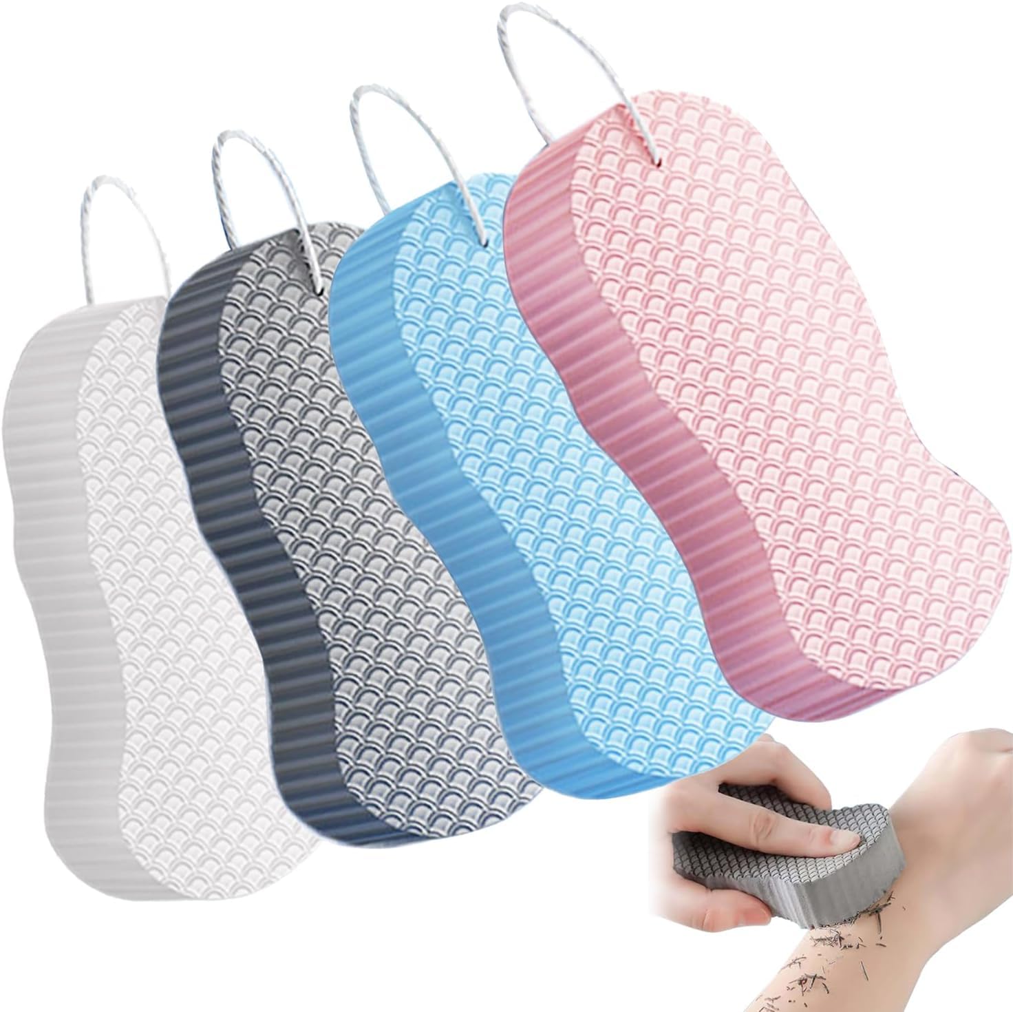 2026 New Exfoliating Sponges Super Soft Bath Sponge,2/4pcs Super Soft Exfoliating Bath Sponge, Exfoliating Bath Sponge for Adults (4PCS)