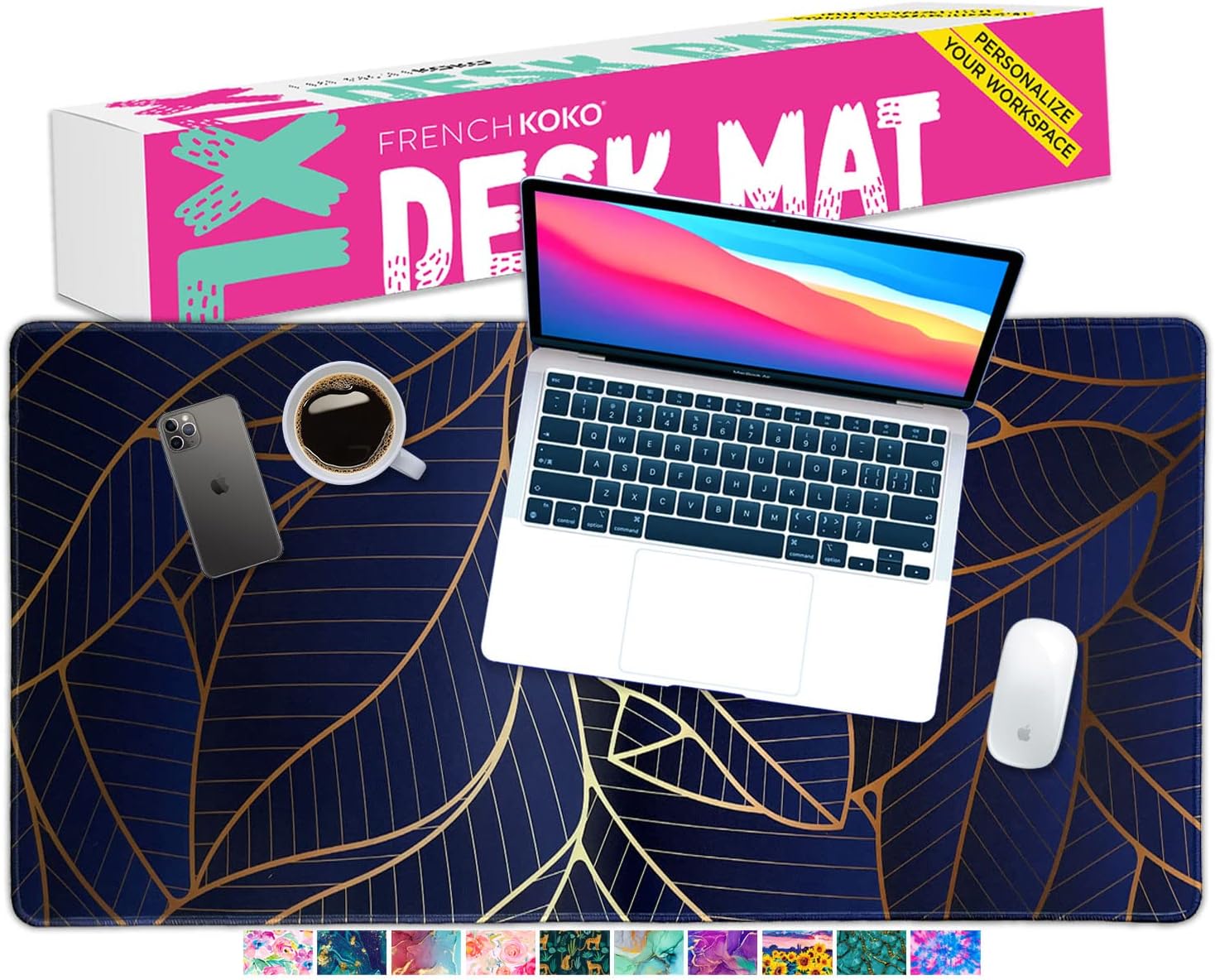 French KOKO Large Mouse Pad Desk Mat Protector Keyboard