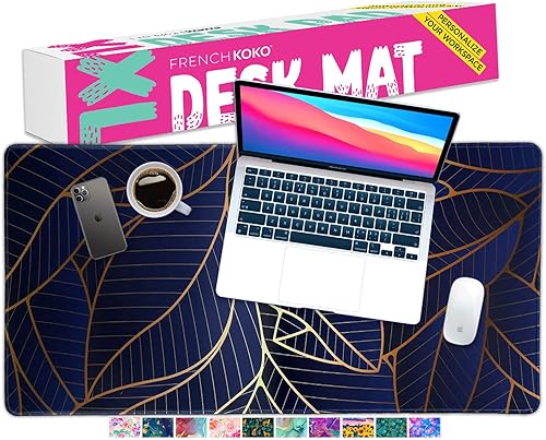 French KOKO Alfombrilla de mouse grande para escritorio, protector de teclado, decoración de oficina, escuela, accesorios para computadora portátil,