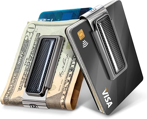 M-CLIP Clip de aluminio para dinero dinero en efectivo y tarjetas de crédito cartera de metal alternativa para transporte de bolsillo frontal