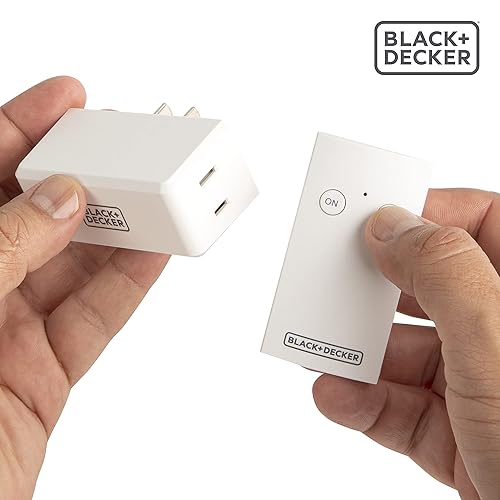 Miniatura 6 de BLACKDECKER Toma de control remoto inalámbrico 1 toma de corriente polarizada 1 control remoto interruptores de luz prémium