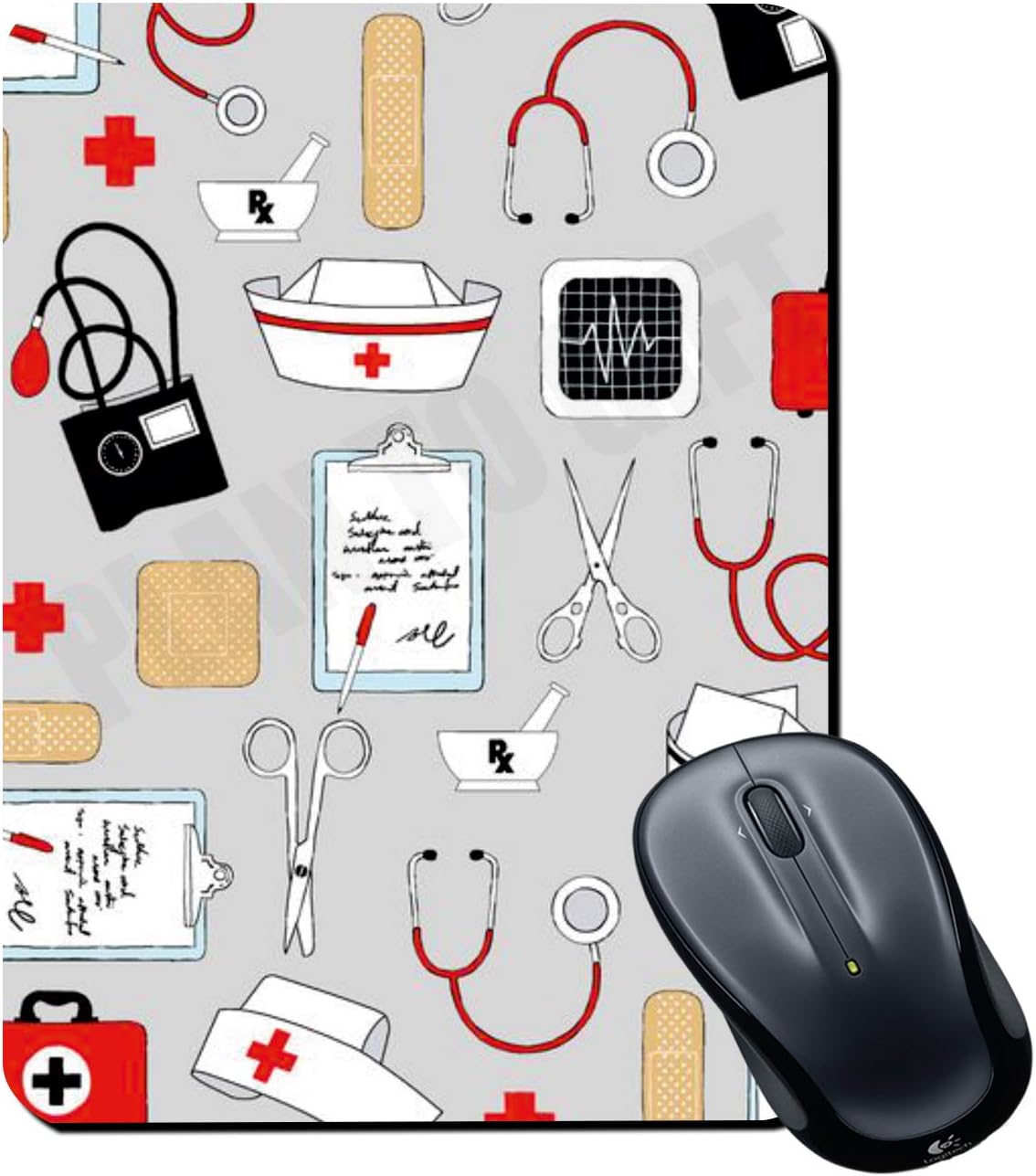 Plan To Gift Gaming Mouse Pad Doctor Clinik Potrait Printed Multicolour Size 7x8.8 inches
