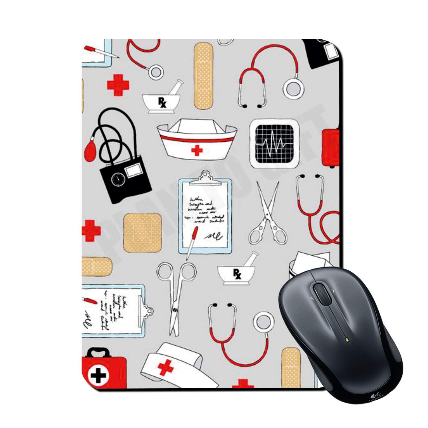 Plan To Gift Gaming Mouse Pad Doctor Clinik Potrait Printed Multicolour Size 7x8.8 inches