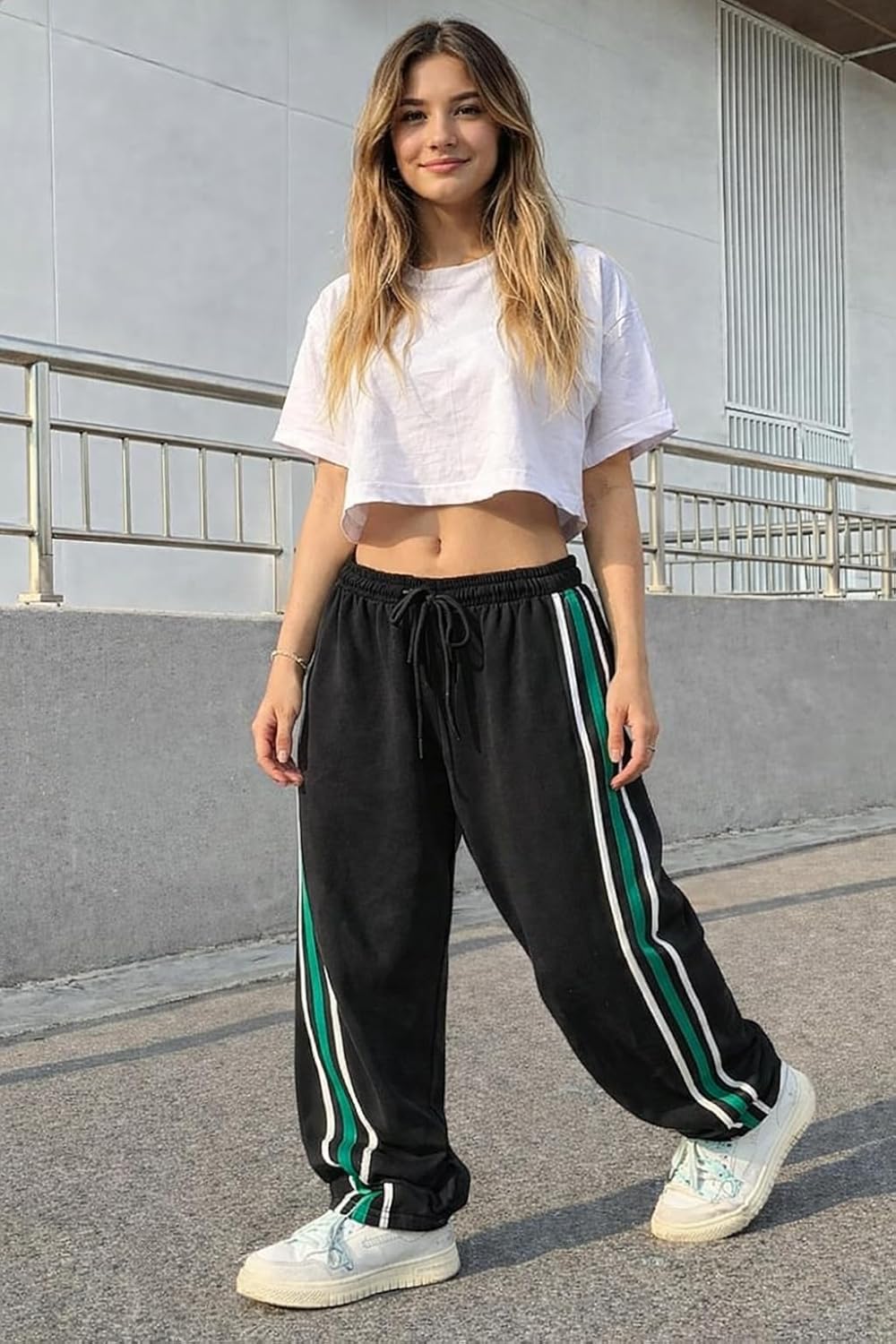 Men's & Women Wide-Leg Sweatpants Oversized Baggy Lightweight Lounge Open Bottom Athletic Workout Pants
