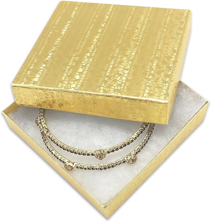 Cajas Estuche Joyería Cartón 25 Unidades Oro miniatura 6
