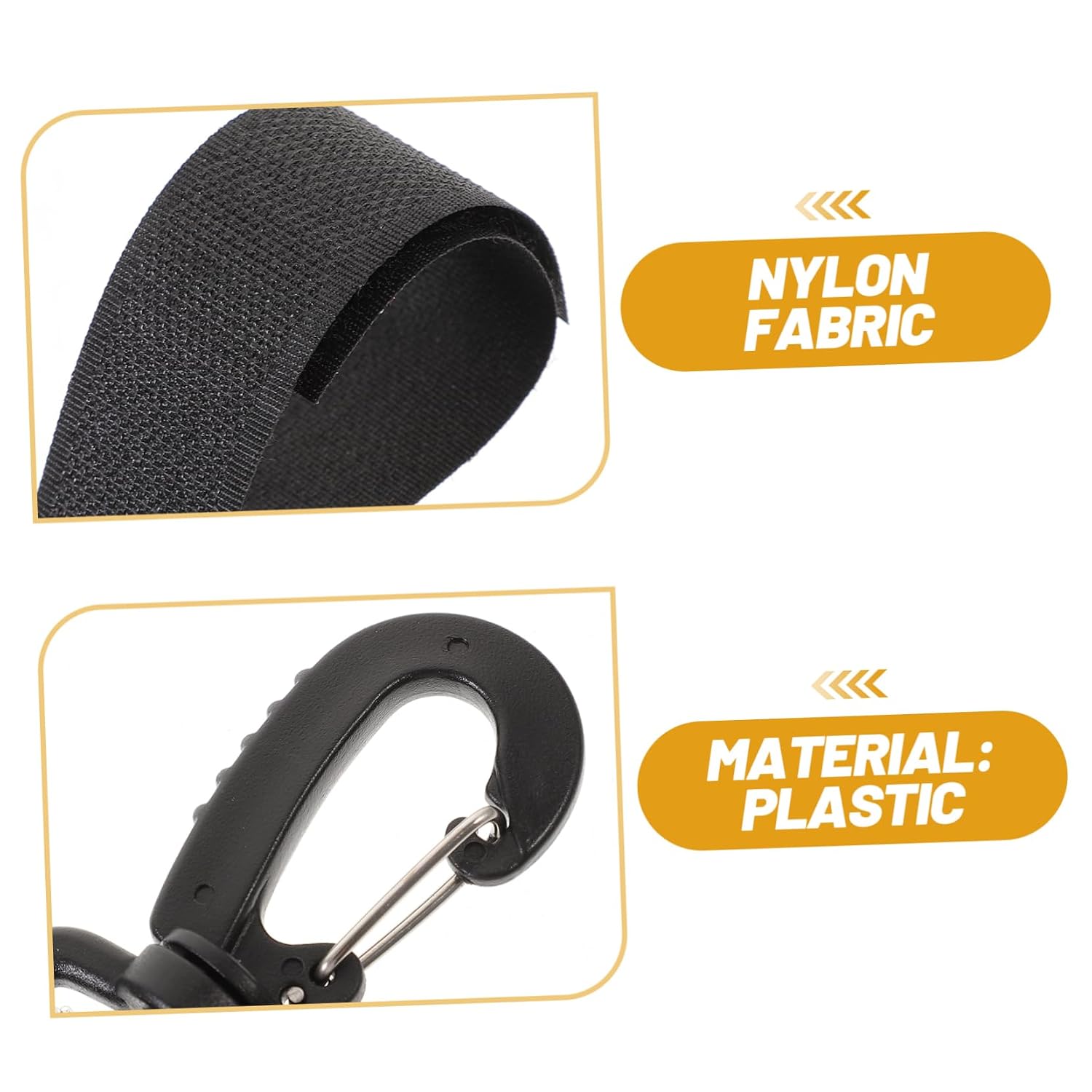 Hemoton 6pcs Stroller Hooks for Diaper Bags Rotatable Plastics Stroller Hangers Outdoor Hooks