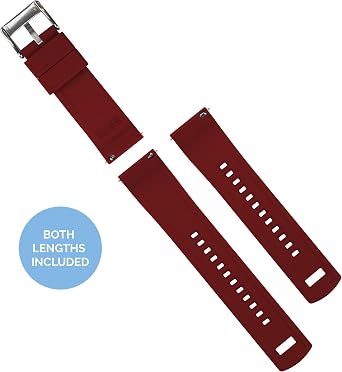 Barton Elite Silicone Watch Bands - Quick Release - Choose Color - 18mm, 19mm, 20mm, 21mm, 22mm, 23mm & 24mm Watch Straps (Stainless & Black Buckle Available)