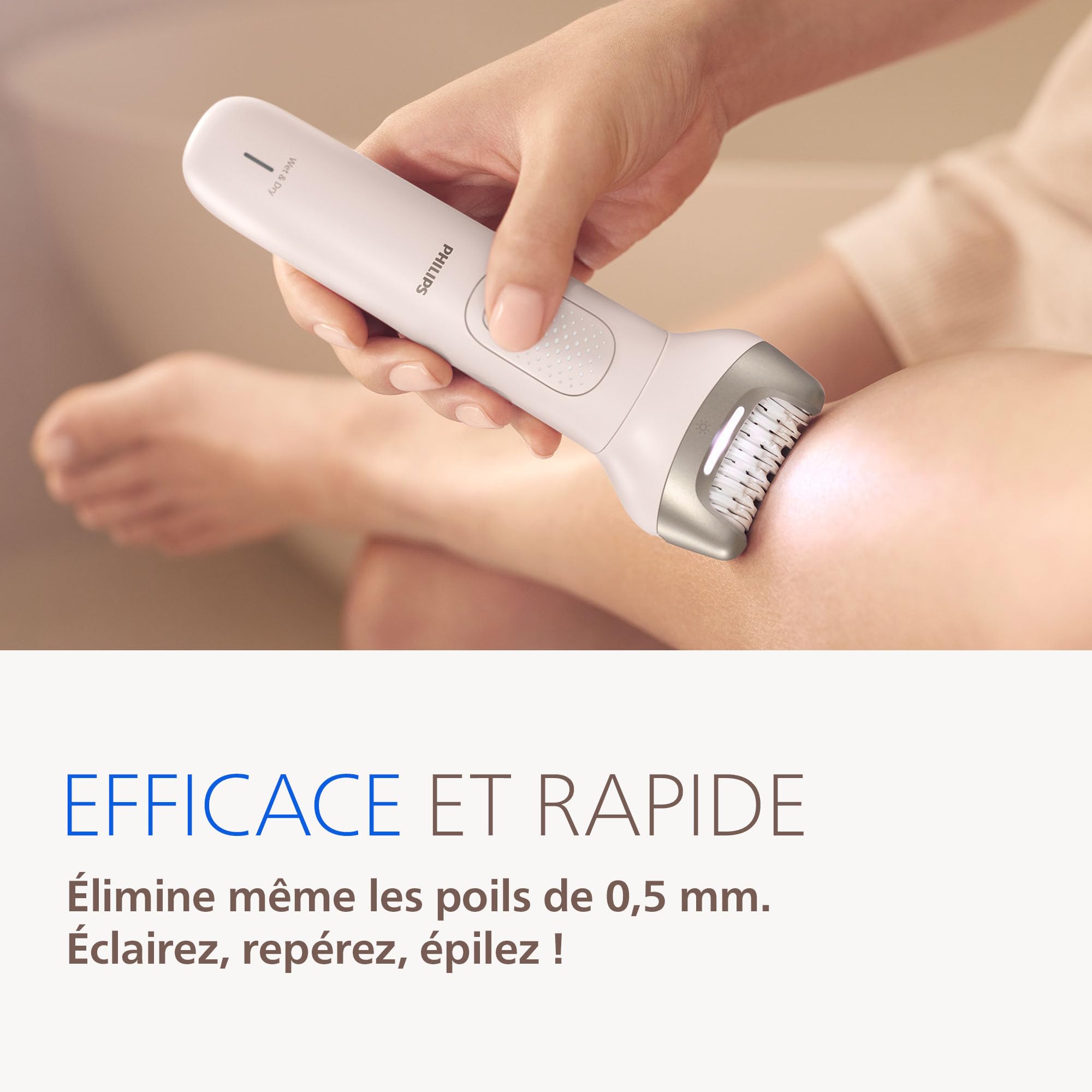 Philips Beauty Set – ensemble tout-en-un corps, visage, maillot et pieds, utilisation sans fil sur peau sèche ou humide, épilateur électrique, soin corps et peau, 12 accessoires, modèle BRE749/00