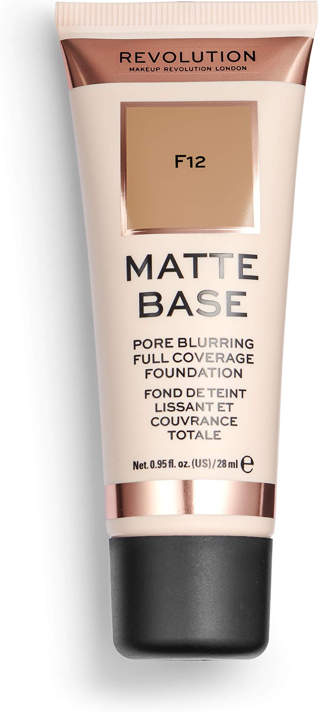 Revolution Beauty London, Matte Base, Foundation, F12, 28ml