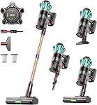 Cordless Vacuum Cleaner, 650W 55KPA 70 Mins Vacuum Cleaners with Hurricane Mode, Anti-Tangle Brush, 1.8L Dust Cup, Self-Standing Stick Vacuum Cordless for Hard Floors, Carpet & Pet Hair