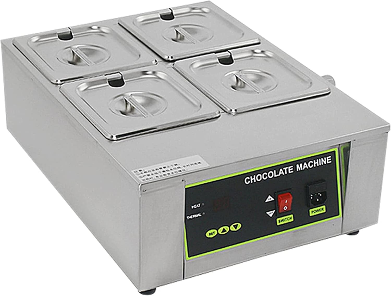 Chocolate Tempering Machine, Electric Commercial Food Warmer, Temperature Control, (0~80℃/32~176℉), for Chocolate/Milk/Cream/Soup Melting and Heating