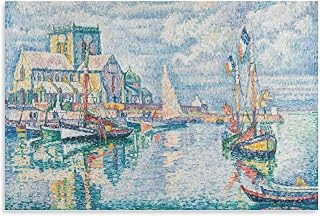 Paul Signac Barfleur Pointillism, Neo-Impressionism, Modern Art Posters Wall Art Painting Canvas Gift Living Room Prints Bedroom Decor Poster Artworks 08x12inch(20x30cm)