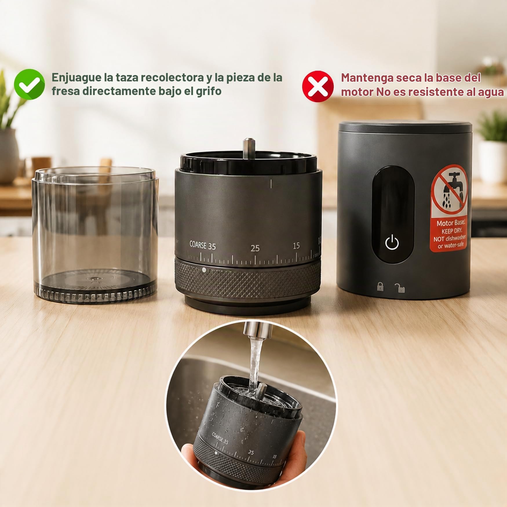 Sigbot Molinillo Cafe Electrico Portatil - Muelas Cónicas De Cerámica 38 Ajustes de Molienda Batería de 2000 mAh con Cable de Carga Tipo C Ideal para Viajes Acampadas la Oficina y el Hogar