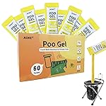 AOKE Portable Toilet Powder, 60 Pack Poo Gel Lavender scent for Camping Eco Absorbent Gel Liquid Waste Gelling and Deodorizing Powder, Emergency Toilet Waste Treatment for Outdoor Camping Hiking