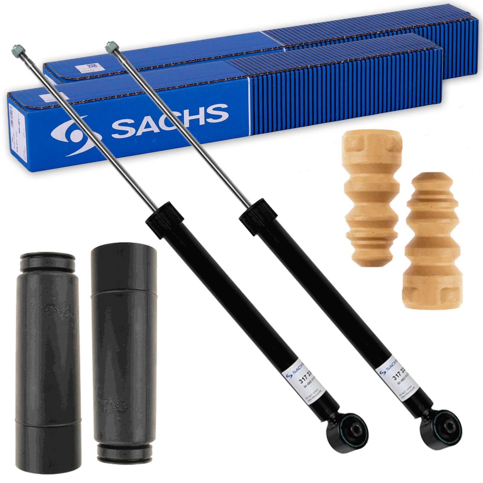 2x Sachs Stoßdämpfer + Protection Kit hinten | 2x 317 336+900 140 für Polo 9N + Ibiza 4