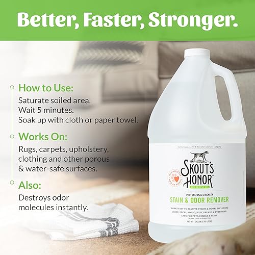 Miniatura 6 de SKOUT'S HONOR - Removedor de manchas y olores para mascotas - Limpiador potente para orina de perro, sudor y otros desordenes, destruye y elimina
