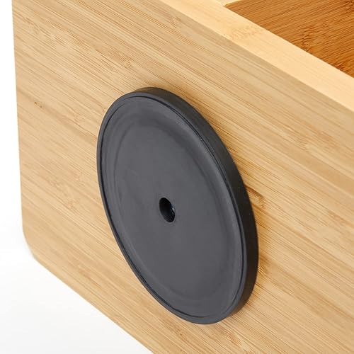 Miniatura 9 de RoyalHouse Organizador de maquillaje giratorio de bambú de 360 grados, organizador de cosméticos de exhibición, almacenamiento multifunción para