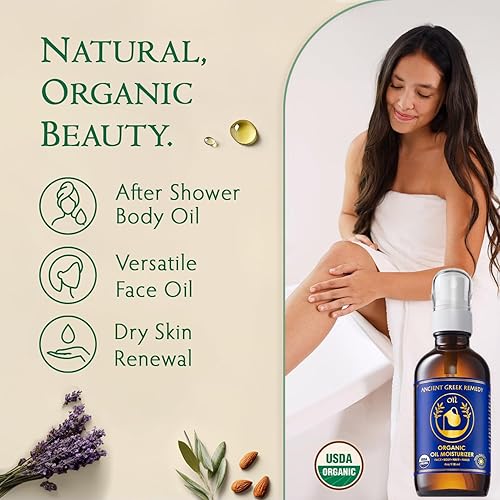 Miniatura 3 de Aceite corporal Ancient Greek Remedy - Aceite orgánico para después de la ducha para rostro y cuerpo hidratante para piel seca - Aceites de