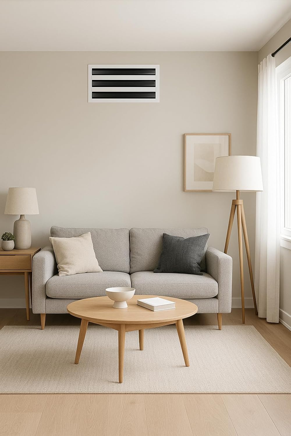 CLEAR STYLE 10x6 White Modern AC Vent Cover - Decorative Air Vent - Standard Linear Slot Diffuser - Register Grille for Ceiling, Walls & Floors