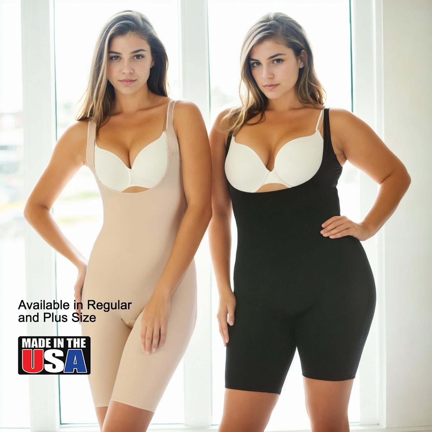 InstantFigure Underbust Bodyshorts Shapewear for Women Tummy Control WB40161 | Full Body Slimming with 9 Compression Zones