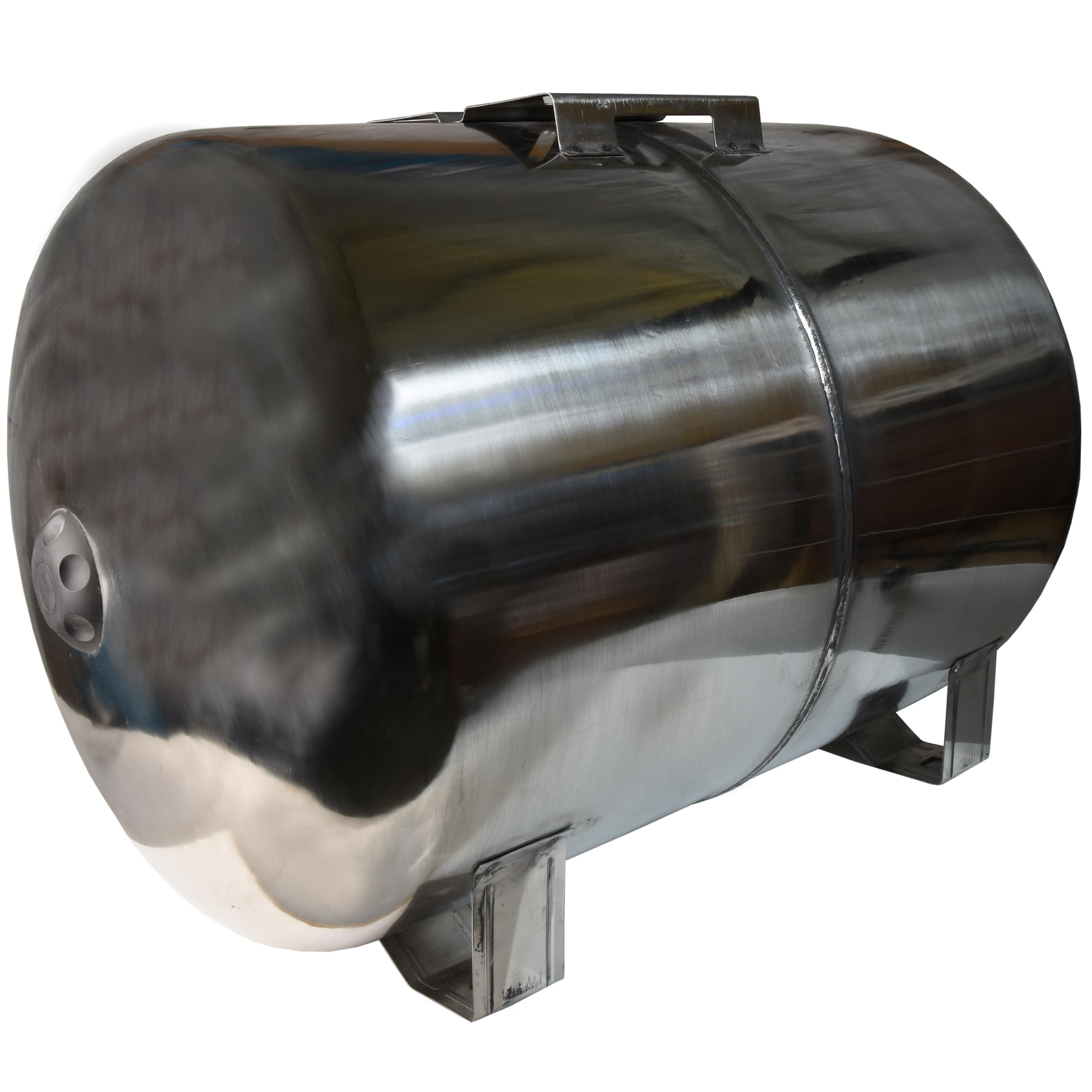 Réservoir à Vessie Sous Pression 100L - Groupe de Surpression - Rccordement 1" - Cuve Ballon en Acier Inoxydable INOX - pour Pompe Domestique, Pompe de Puit - Suppresseur Pompe - Horizontal 100 Litres