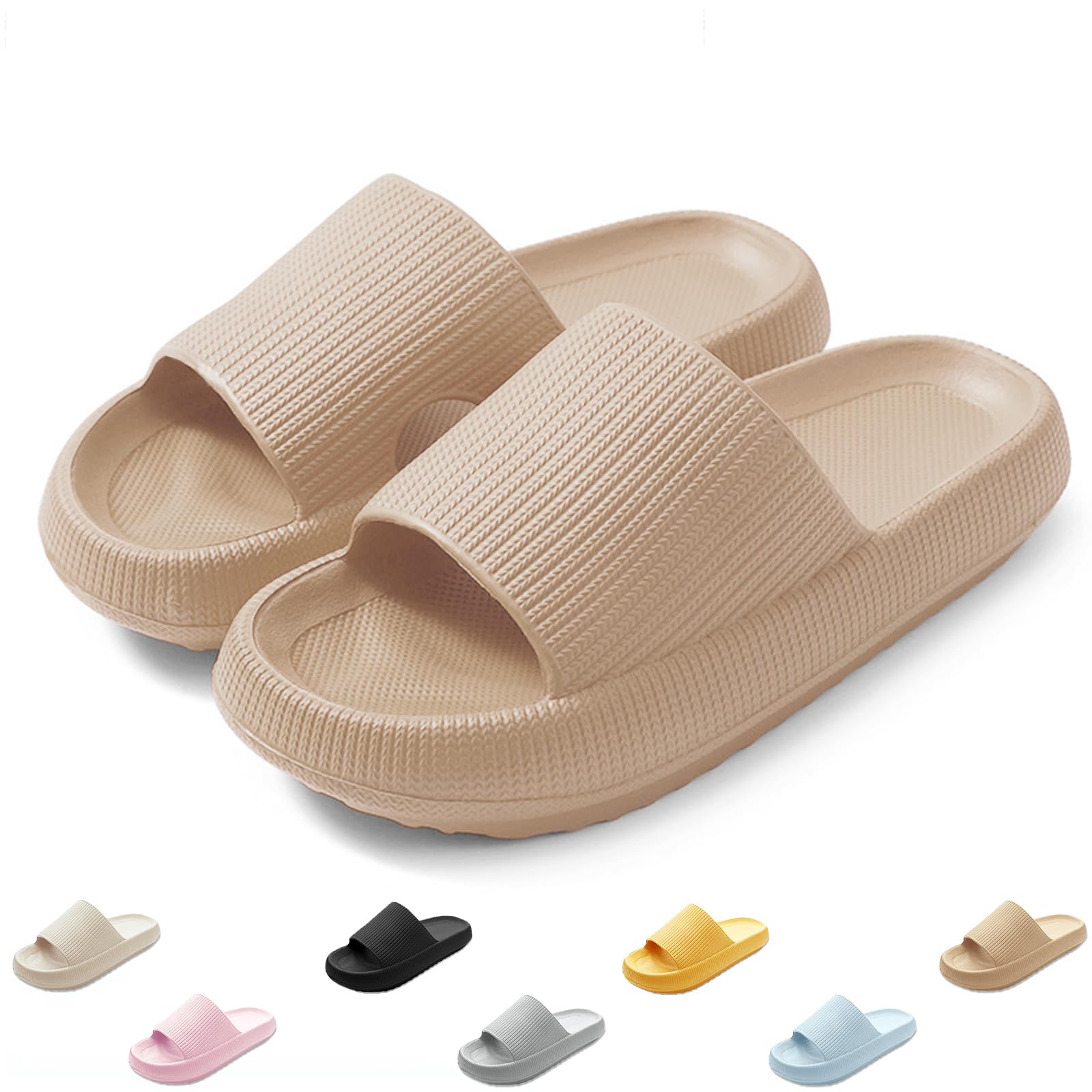 QJJQ Ciabatte Donna Uomo Comode Slide Ciabatte Nuvole Ultra Morbide Casa Pantofole Sandalo Estive Antiscivolo Ciabatte da Mare Spiaggia Piscina