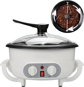 1200W Coffee Bean Roaster Machine, 750g Capacity 0-240  Adjustable, Automatic Nut & Peanut Roaster for Home