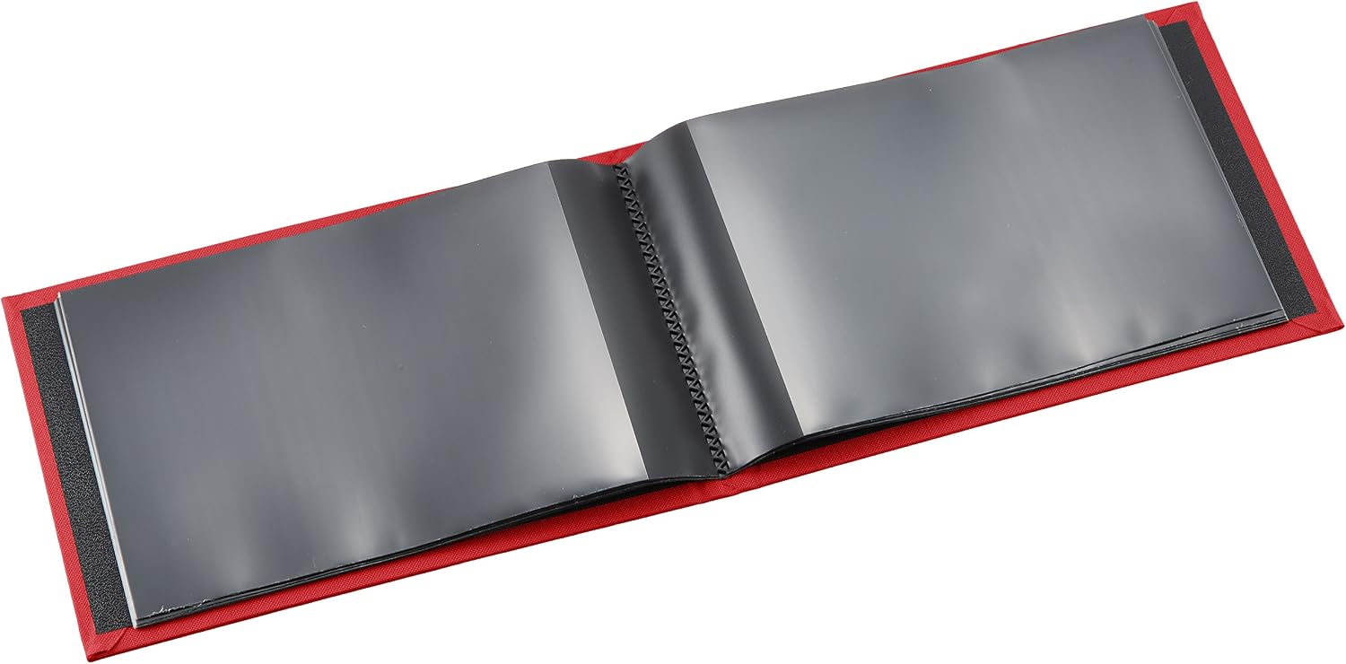 Sekisei XP-28M Pocket Album Harperhouse Reminiscent Mini Pocket Album, Large Size, Holds 28 Sheets, Large, 21-50 Sheets, Fabric, Red
