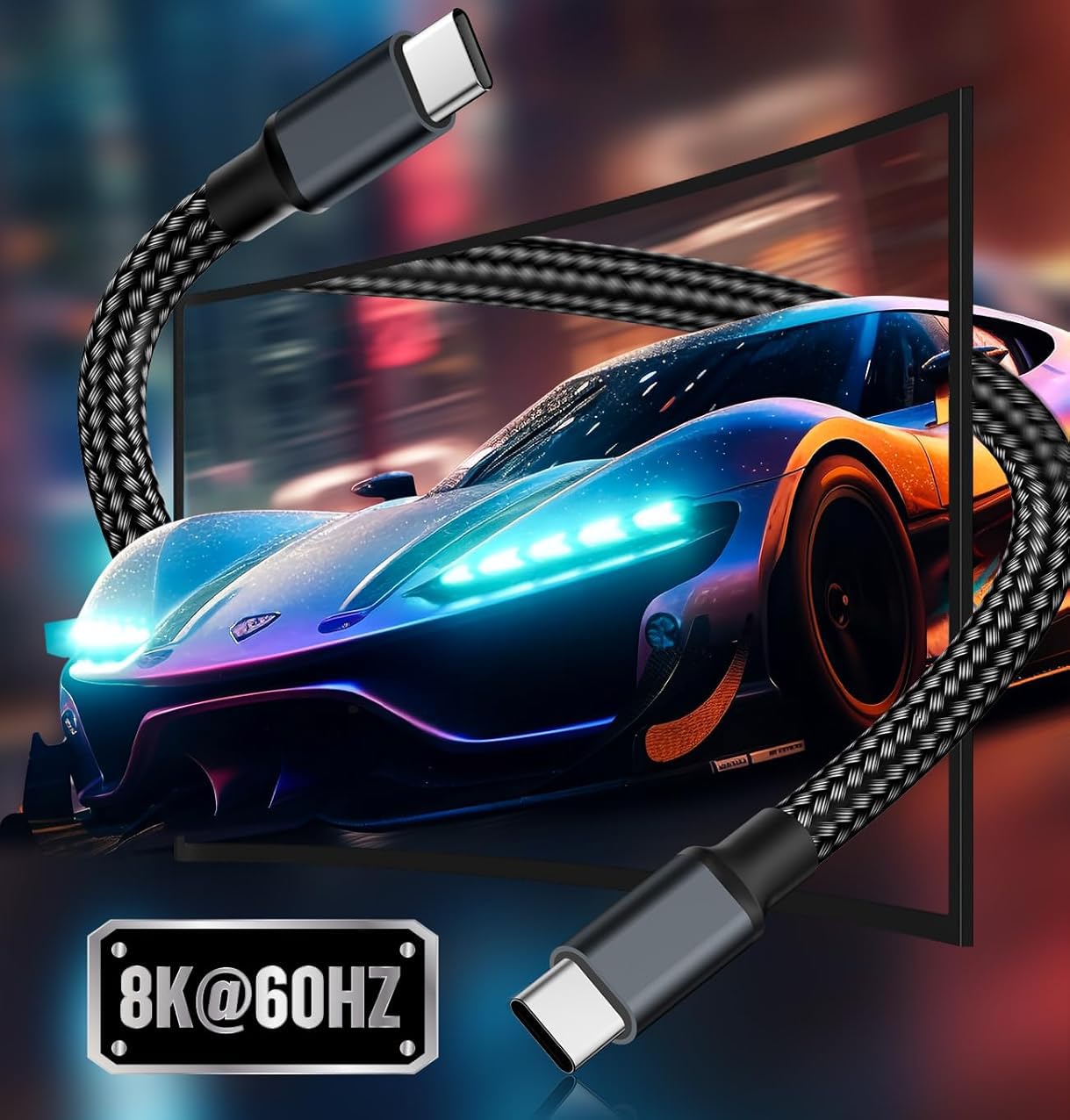 Magnetyczny kabel USB C 100 W 2 m 20 Gb/s wideo 8K 60 Hz 4K 144 Hz Szybkie ładowanie PD Kabel do transmisji danych USB C