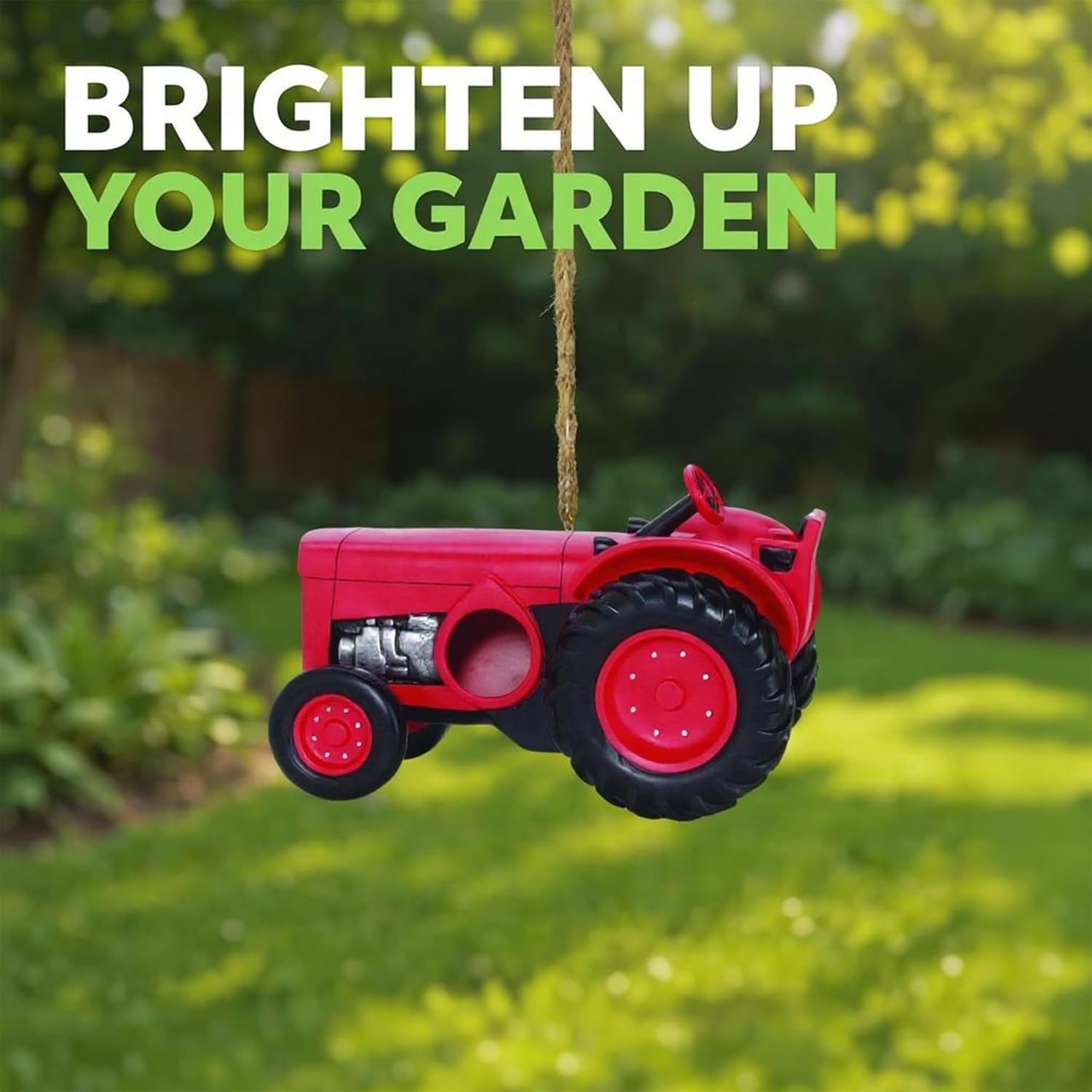 Spoontiques - Birdhouse - Garden Décor - Decorative Bird House for Yard and Garden Decoration - Hanging Novelty Birdhouse for Outdoor Patio - Tractor