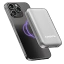 Ambrane Magsafe Wireless 10000Mah Fast Charging Power Bank,Strong Magnet,22.5W Output for iPhone 12 Back Cover & Above,Android & Other Qi Enabled Devices + Magnetic Ring (Aerosync Snap,Silver) gallery image