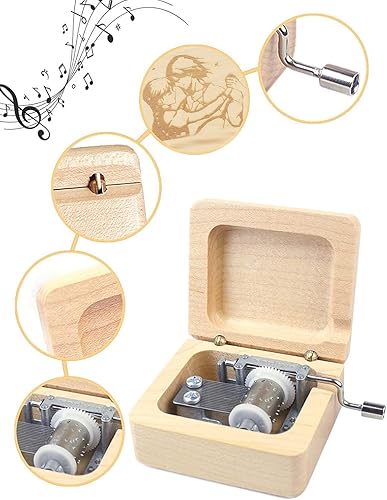 Miniatura 2 de ROSIKING Caja de música de madera caja musical clásica de madera tallada antigua el mejor regalo para cumpleaños para niños Navidad caja de arce