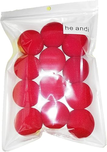 Miniatura 3 de he andi Esponja roja de 1.75 pulgadas, bola suave, primer plano, accesorios de truco de comedia clásica de calle mágica (12 unidades)