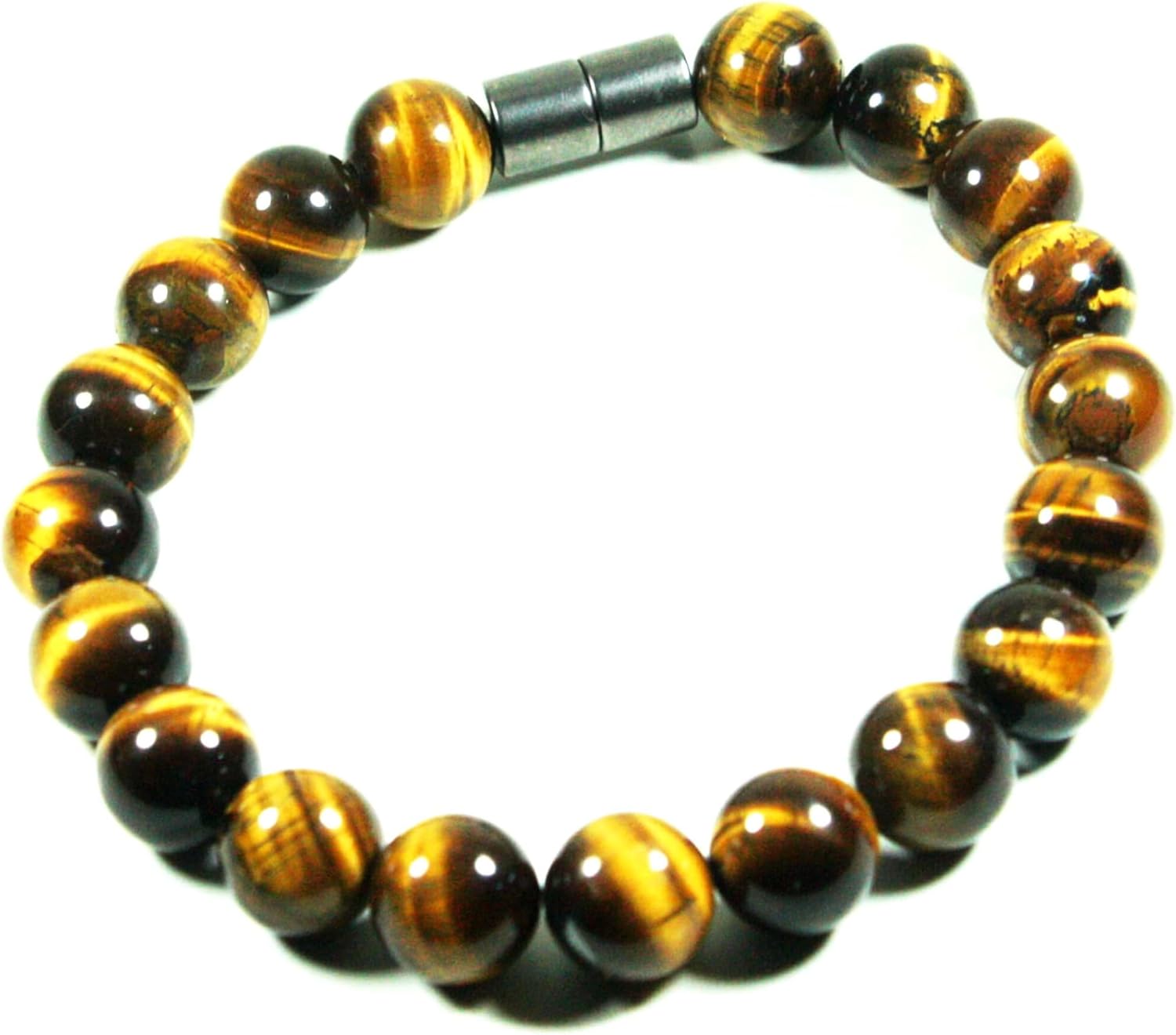 10mm Beaded Bracelets for Men Women Healing Crystal Stone Bracelets Genuine Gemstone Jewelry Easy Lock Clasp