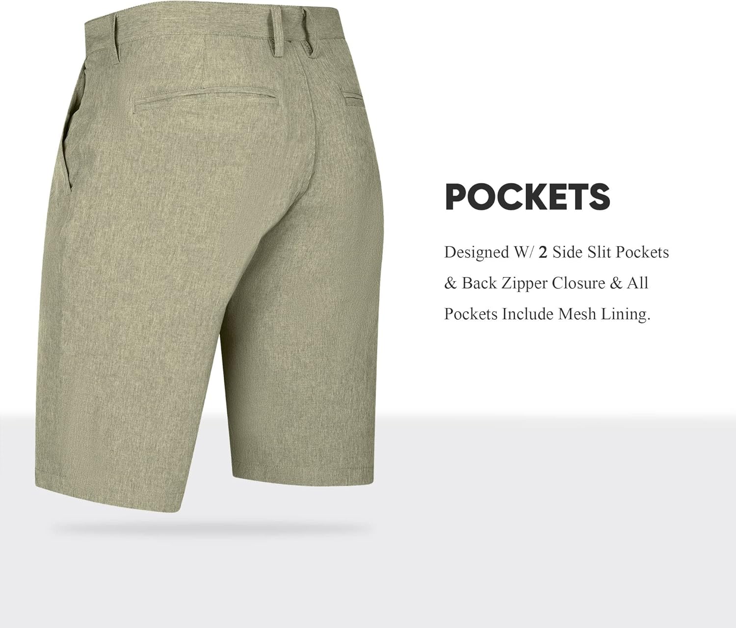 Brickline Mens Shorts for Men, Hybrid Casual Golf Dress Flat Front Quick Dry Stretch Board Shorts, Lightweight Chino Short - Image 4