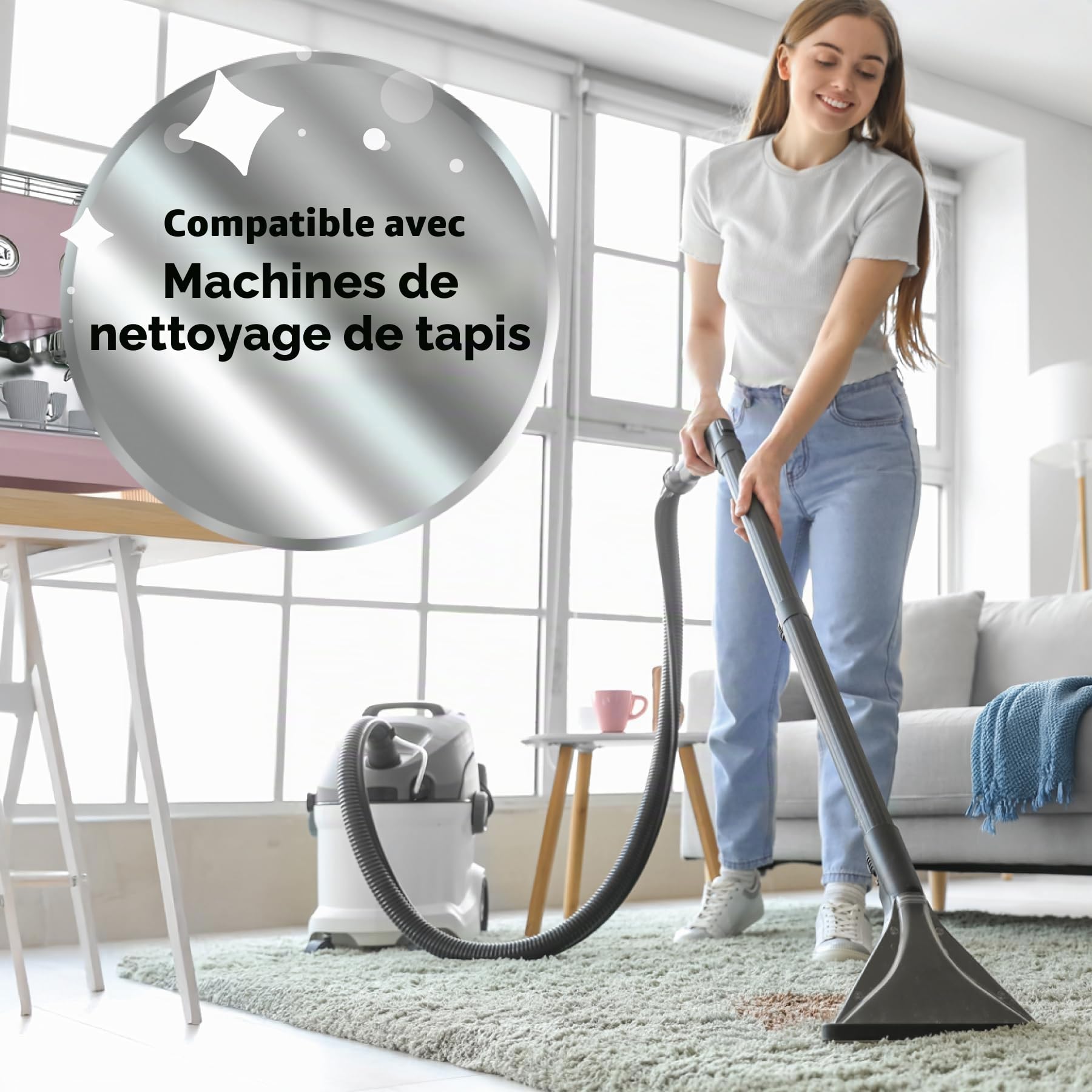 Dirtbusters Nettoyant Désodorisant Professionnel Concentré 3 en 1 pour Tapis/Tissus - Neutraliseur d’Odeur, Parfum orange, Shampooing Idéal des Moquette Machines Lavant par Extraction, 5L
